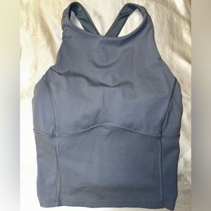 Key to balance high neck tank top - size 2 - chambray